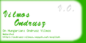 vilmos ondrusz business card